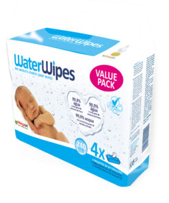 Salviette umidificate WaterWipes - confezione da 4x60 pz.