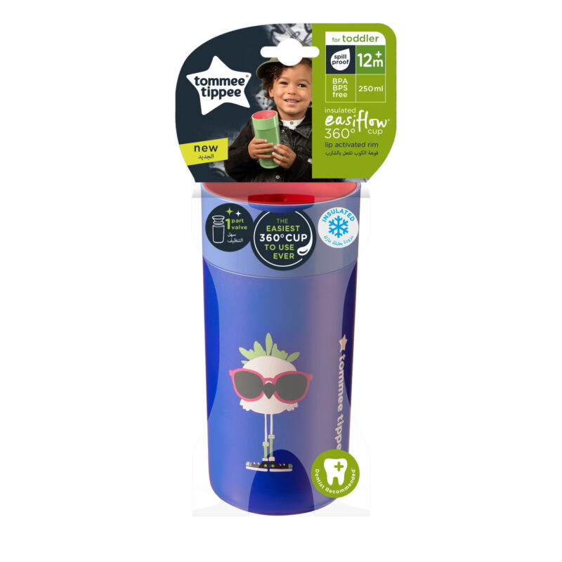 Tommee Tippee Active Drinking Tazza Termica Con Beccuccio - 260 Ml - Per Bambini 12+ Mesi