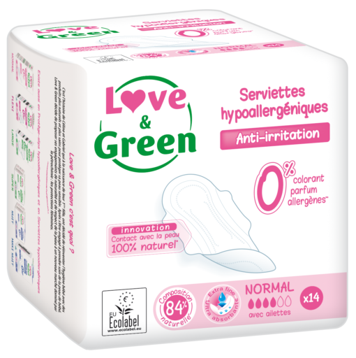 Love and Green - Assorbenti flusso normale con ali