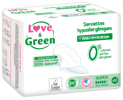 Love and Green - Assorbenti flusso super con ali