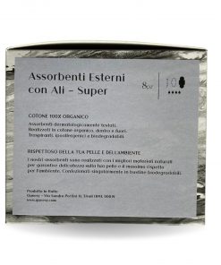 eco assorbenti compostabili in cotone organico Queesy super