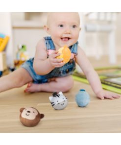 peluches rotondi morbidi e coccolosi con sonaglio interno