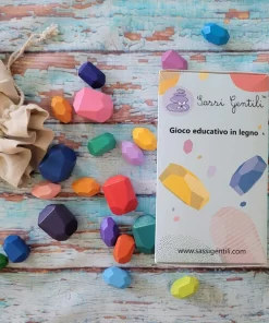 sassi gentili gioco Montessori in legno