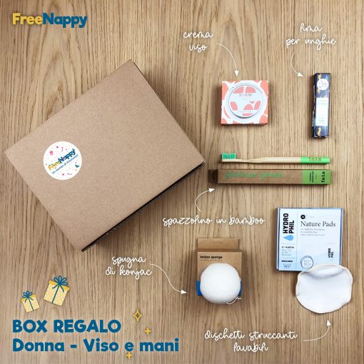 box regalo donna con prodotti eco e bio per viso e mani