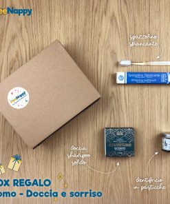 box regalo uomo doccia e sorriso ideale per viaggiatori frequenti