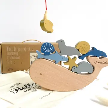 Gioco di pesca e incastro Montessori