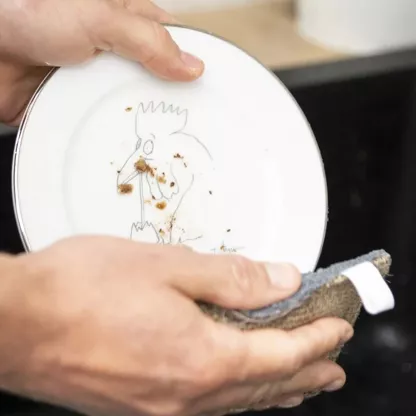 Spugna abrasiva lino e bambù