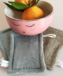 Spugna abrasiva lino e bambù